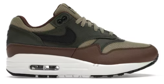 Nike Air Max 1 Essential PRM Neutral Olive Cacao Wow SZ 13 MISSING LID