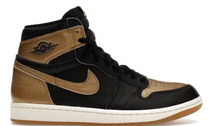 Jordan 1 Retro High OG Black Metallic Gold SZ 10.5 MISSING LID