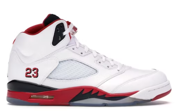 Jordan 5 Retro Fire Red Black Tongue (2013) SZ 12 USED