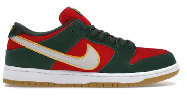 Nike SB Dunk Low Pro PRM Seattle Supersonics SZ 11.5 MISSING LID