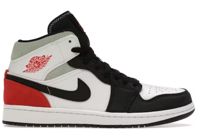 Jordan 1 Mid SE Red Black Toe SZ 10