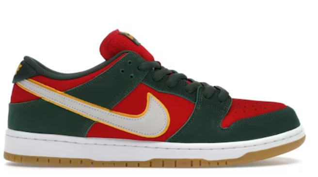 Nike SB Dunk Low Pro PRM Seattle Supersonics SZ 4.5 MISSING LID