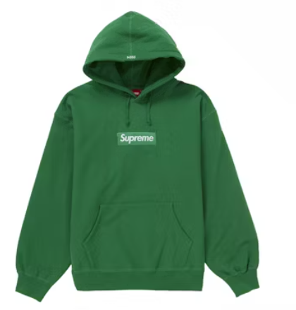 Supreme Box Logo Hooded Sweatshirt Sweatshirt (FW24) Green SZ S