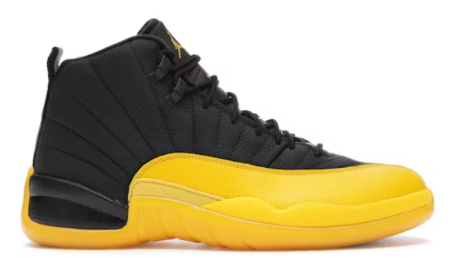 Jordan 12 Retro Black University Gold SZ 10 USED