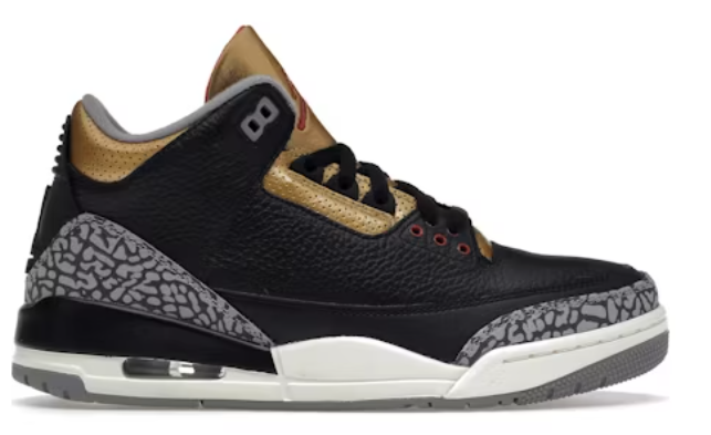 Jordan 3 Retro Black Cement Gold (Women's) SZ 11W/9.5M MISSING LID