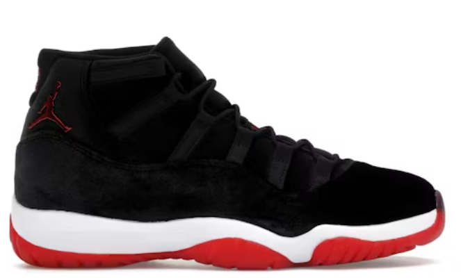 Jordan 11 Retro Bred Velvet (Women's) SZ 9.5