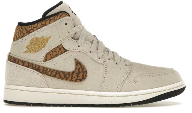 Jordan 1 Mid SE Brown Elephant SZ 9.5 USED NO BOX