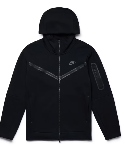 Nike Sportswear Tech Fleece Full-Zip Hoodie Black SZ L USED