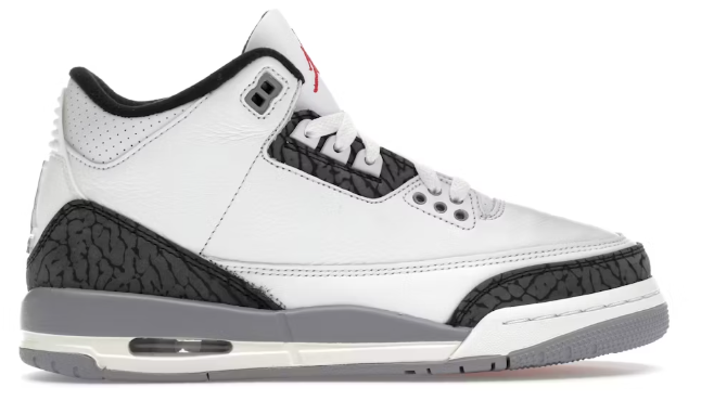 Jordan 3 Retro Cement Grey (GS) SZ 5.5Y MISSING LID