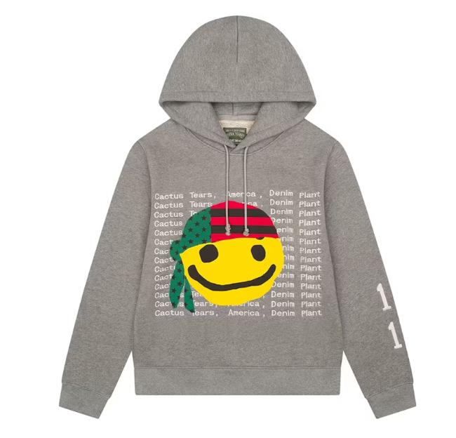 Denim Tears x CPFM Cactus Tears Hoodie Grey SMALL