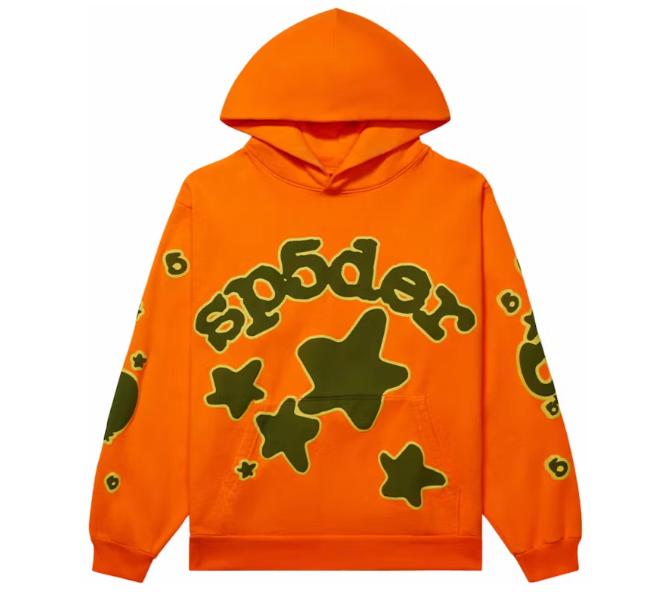 Sp5der Beluga Hoodie Orange LARGE