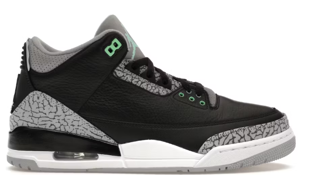 Jordan 3 Retro Green Glow SZ 8 MISSING LID