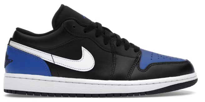 Jordan 1 Low Black Royal Toe SZ 10.5 MISSING LID