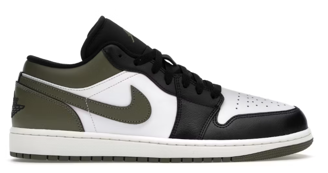 Jordan 1 Low Black Toe Medium Olive SZ 10 MISSING LID