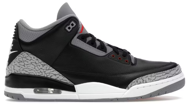 Jordan 3 Retro OG Black Cement (2024) SZ 8.5 MISSING LID