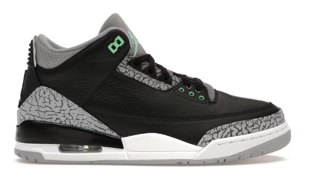 Jordan 3 Retro Green Glow SZ 11.5 MISSING LID SZ 11.5