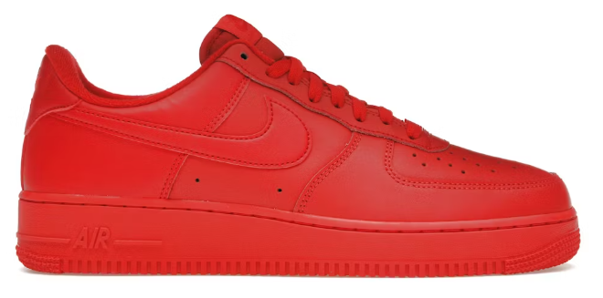 Nike Air Force 1 Low Triple Red SZ 11.5 USED