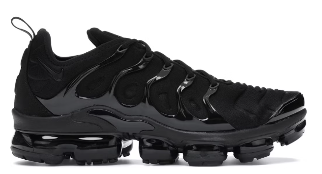 Nike Air VaporMax Plus Triple Black SZ 10.5 MISSING LID