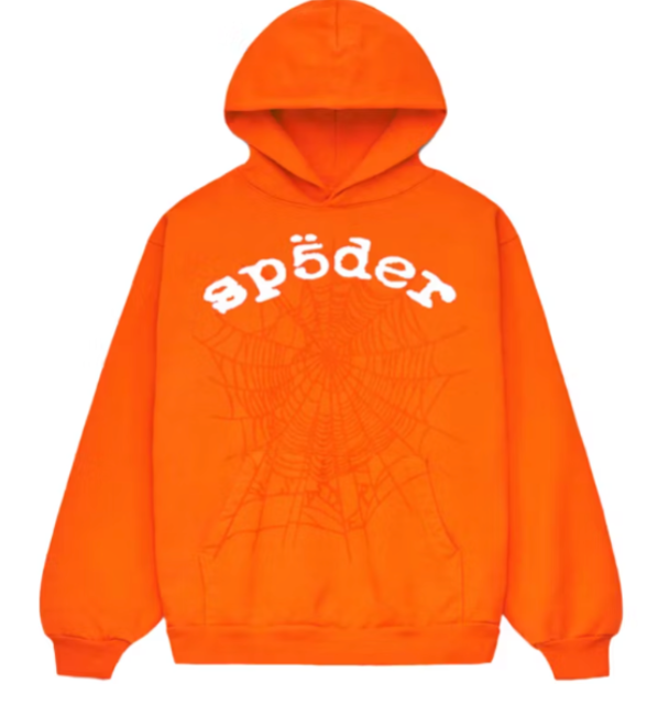 Sp5der Legacy Hoodie Orange SZ LARGE