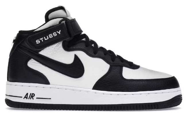 Nike Air Force 1 Mid Stussy Light Bone Black SZ 12
