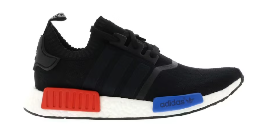 adidas NMD R1 Core Black Lush Red SZ 6 USED