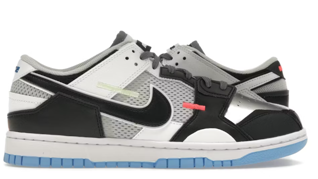 Nike Dunk Low Scrap Black Neutral Grey University Blue White SZ 10