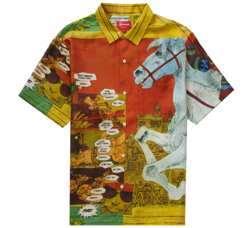 Supreme Ronin Silk S/S Shirt Gold SZ L