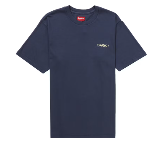 Supreme Washed Handstyle S/S Top Blue SZ L