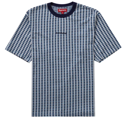 Supreme Grid Jacquard S/S Top (FW23) Blue SZ M