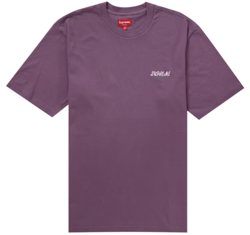 Supreme Washed Script S/S Top Purple SZ M