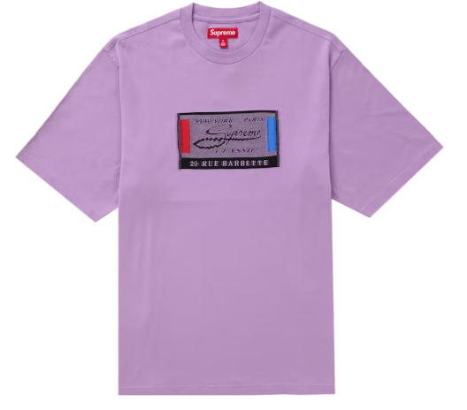 Supreme Intarsia Label S/S Top Purple SZ M
