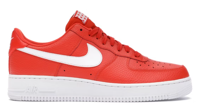 Nike Air Force 1 Low Team Orange White SZ 8.5 USED NO BOX