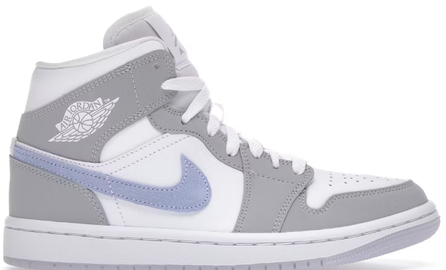 Jordan 1 Mid Wolf Grey Aluminum (Women's) SZ 7.5W/6Y