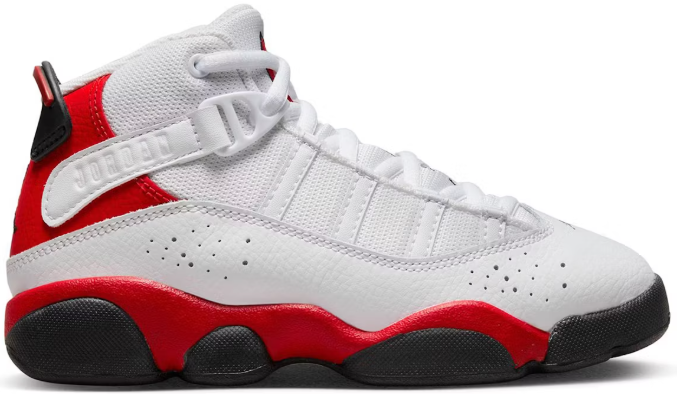 Jordan 6 Rings White Black University Red (PS) SZ 3Y