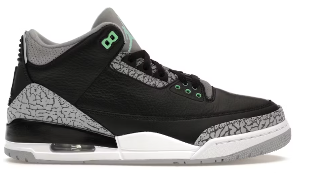 Jordan 3 Retro Green Glow SZ 10 MISSING LID