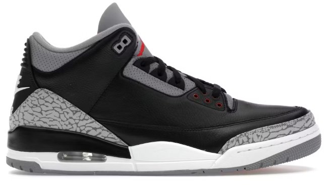 Jordan 3 Retro OG Black Cement (2024) SZ 10 MISSING LID