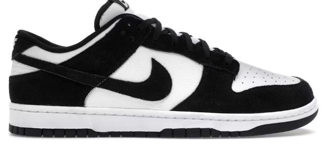 Nike Dunk Low Retro SE Suede Panda SZ 10.5 MISSING LID