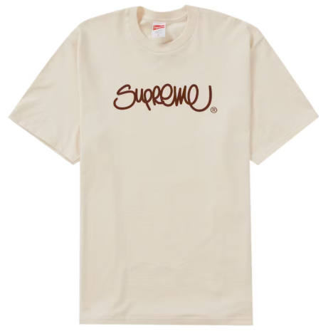 Supreme Handstyle Tee Natural SZ XL