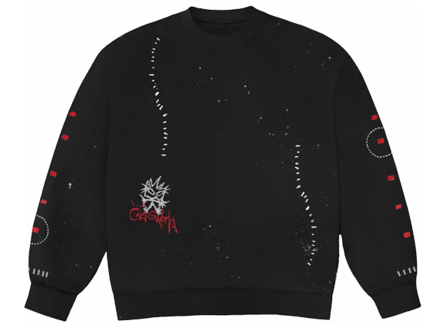 Travis Scott Stitched Crewneck Black SZ XL