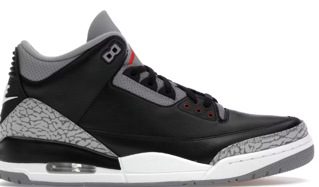 Jordan 3 Retro OG Black Cement (2024) SZ 8.5 MISSING LID