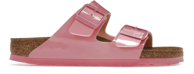 Birkenstock Arizona Birko-Flor Patent Candy Pink (Women's) SZ 9W