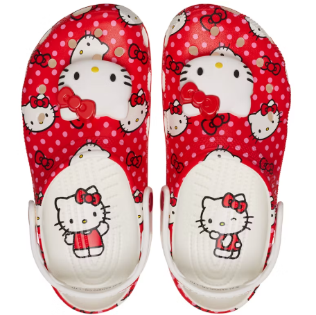 Crocs Classic Clog Hello Kitty Red Polka Dots SZ 6