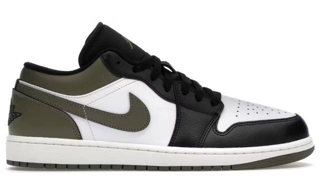 Jordan 1 Low Black Toe Medium Olive SZ 12 USED