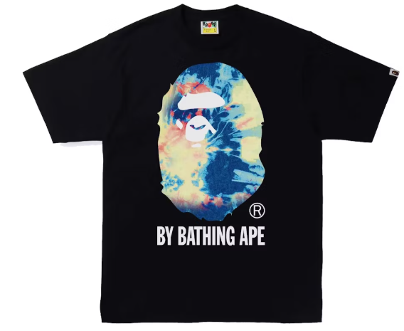 BAPE Tie Dye By Bathing Ape Tee Black/Multicolor SZ XL