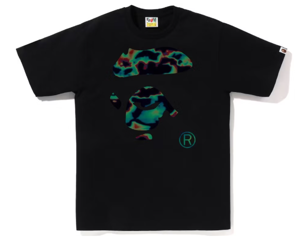 BAPE Thermography Ape Face Tee Black SZ XL