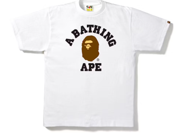 BAPE College Tee White SZ XL