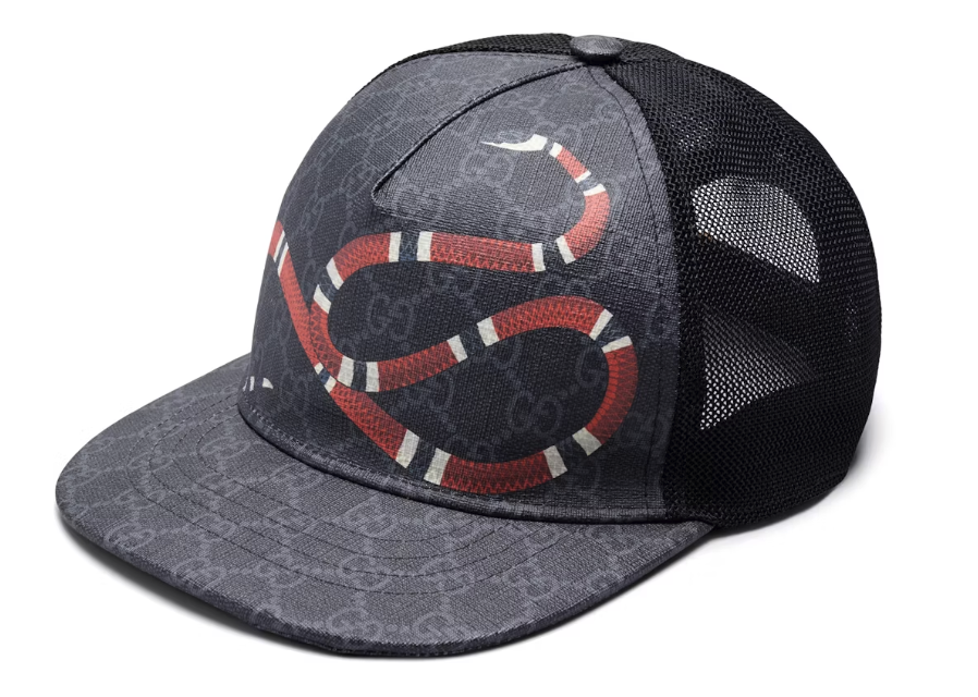 Gucci Kingsnake Print GG Supreme Baseball Hat Medium