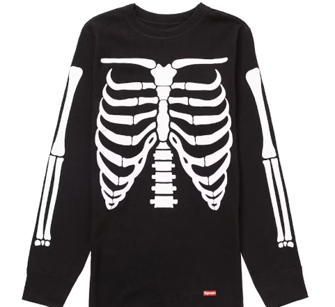 Supreme Hanes Bones Thermal Crew (1 Pack) Black SZ XL