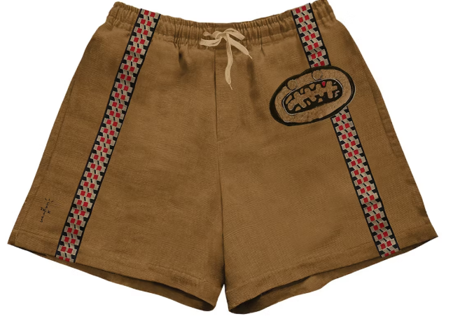 Travis Scott Cactus Jack Stripe Short Brown Multi SZ M