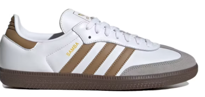 adidas Samba OG Cloud White Brown Desert SZ 5.5